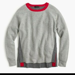 J.Crew Colorblock Snap Buttons Cotton Sweater
